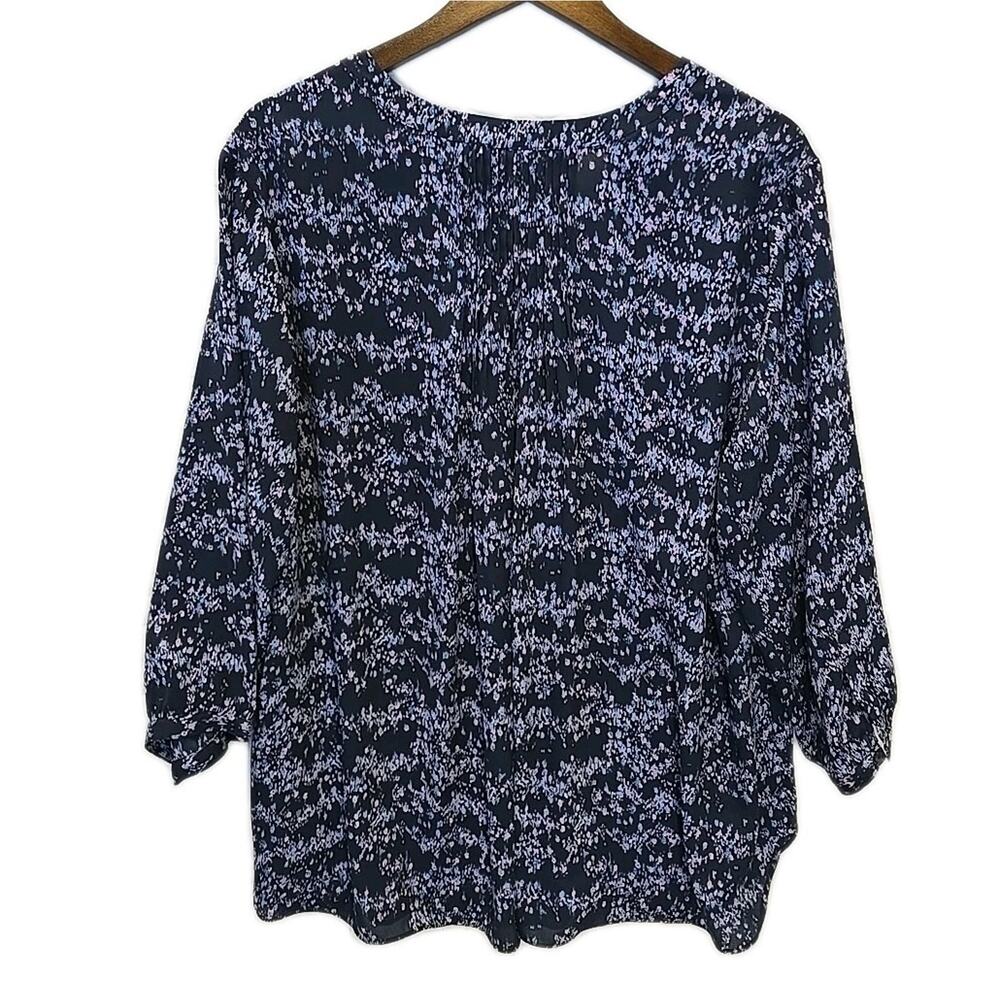 Lot 3 NYDJ Plus Size 1X Pintuck Peasant Blouse Tops Mixed Prints 3/4 Sleeve Boho - Picture 8 of 14